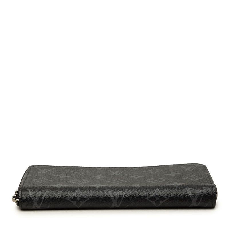 Louis Vuitton Monogram Eclipse Zippy Wallet Horizontal Zip Around Gray — view 3