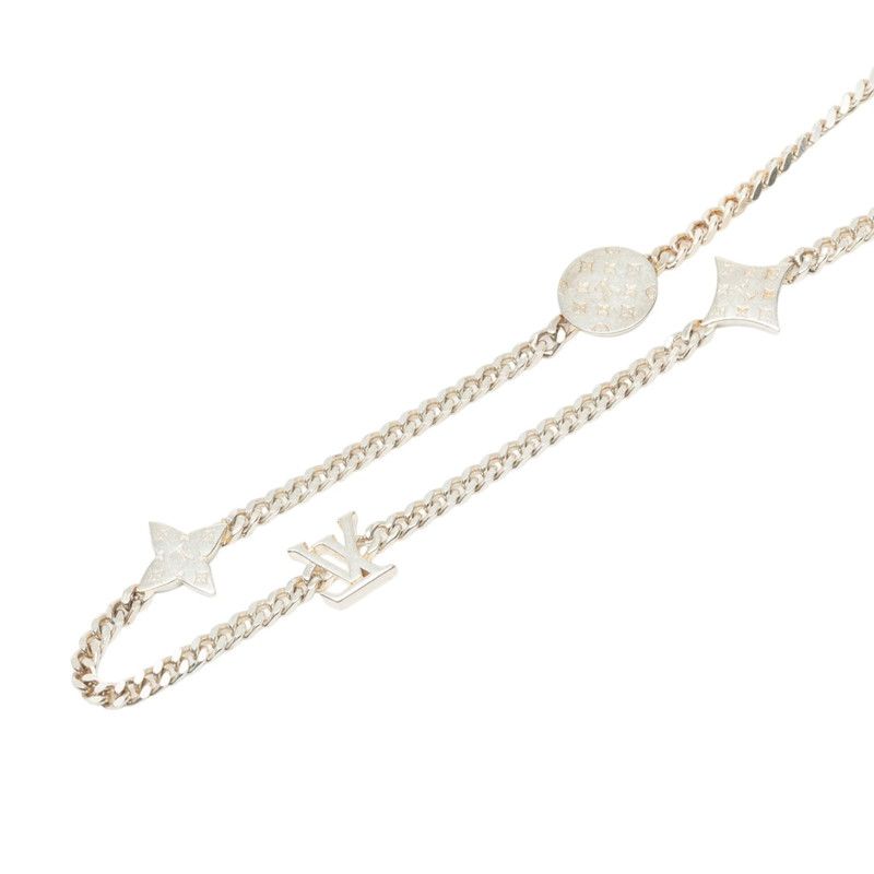Louis Vuitton LV Spike Charm Necklace Silver — view 2