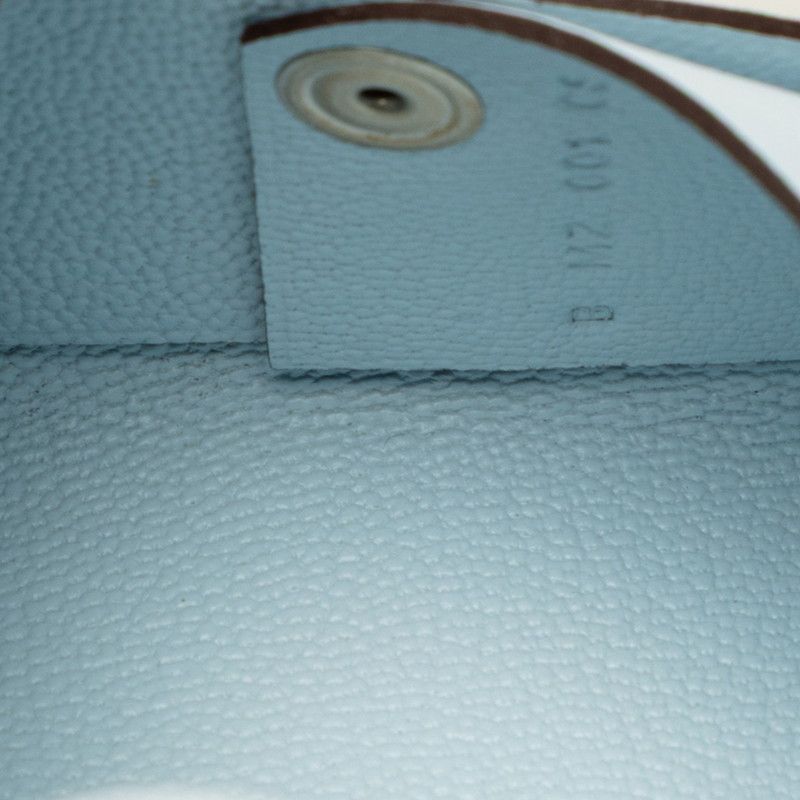 Hermes Calvi Ali Cyan Card Case Light Blue Veau Swift — view 5