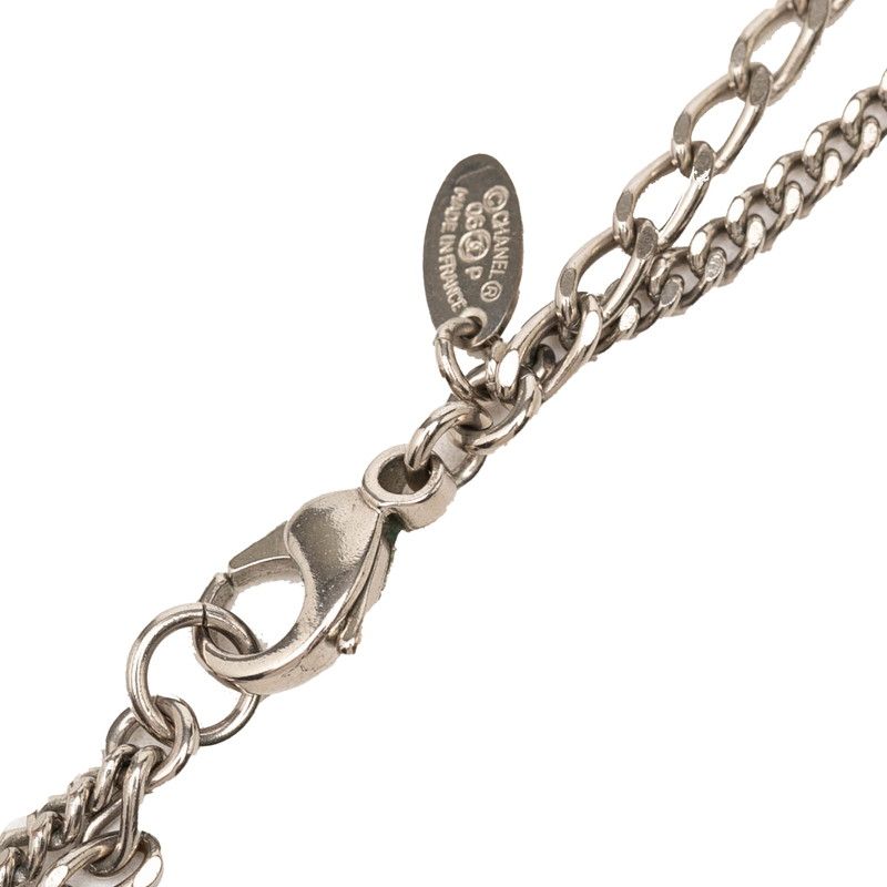 Chanel CC Logo Chain Pendant 06P Silver Metal — view 3