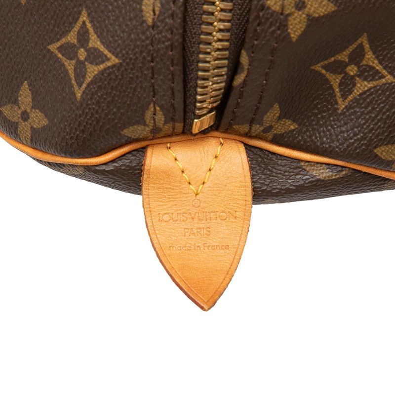 Louis Vuitton Monogram Keepall 60 Boston Bag Brown Leather — view 6