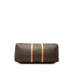 Louis Vuitton Monogram Keepall 60 Boston Bag Brown Leather — view 3