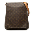 Louis Vuitton Monogram Musette Crossbody Shoulder Bag Brown Leather