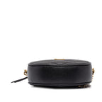 Saint Laurent YSL Logo Vinyl Crossbody Chain Shoulder Bag Black Leather — view 3