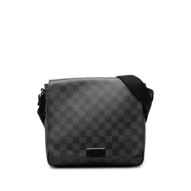Louis Vuitton Damier Graphite District PM Crossbody Shoulder Bag Black