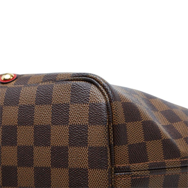 Louis Vuitton Damier Karakoram Neverfull MM Tote Shoulder Bag Brown Leather — view 6