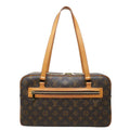 Louis Vuitton Monogram Cite GM Shoulder Bag Brown Leather
