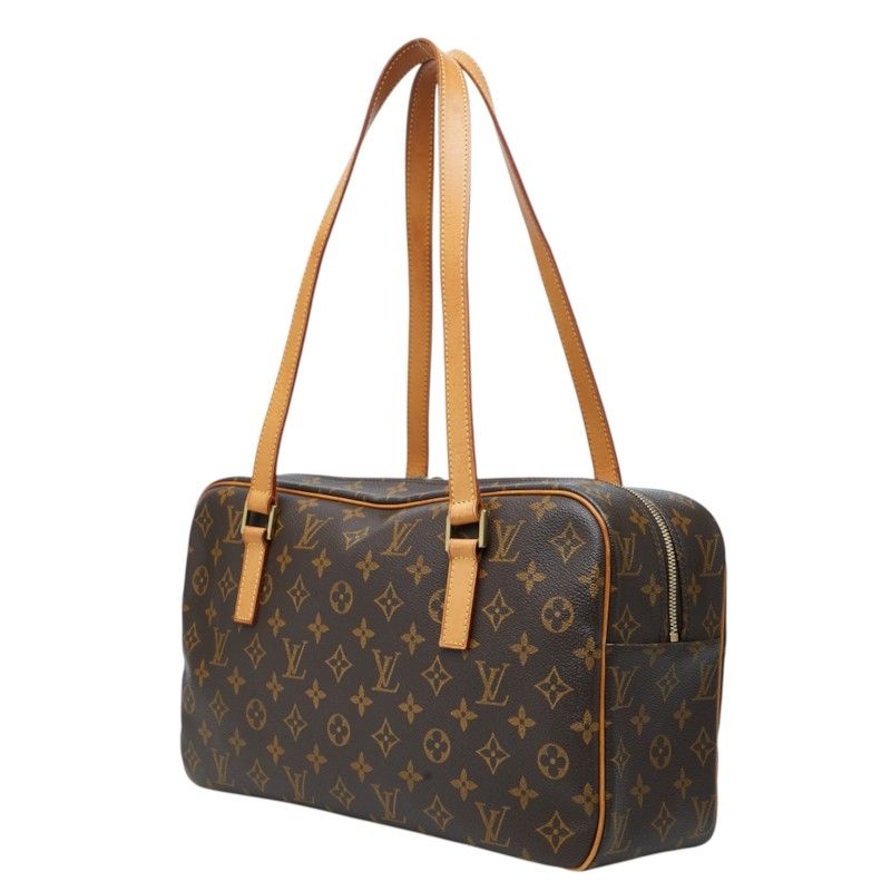 Louis Vuitton Monogram Cite GM Shoulder Bag Brown Leather — view 2
