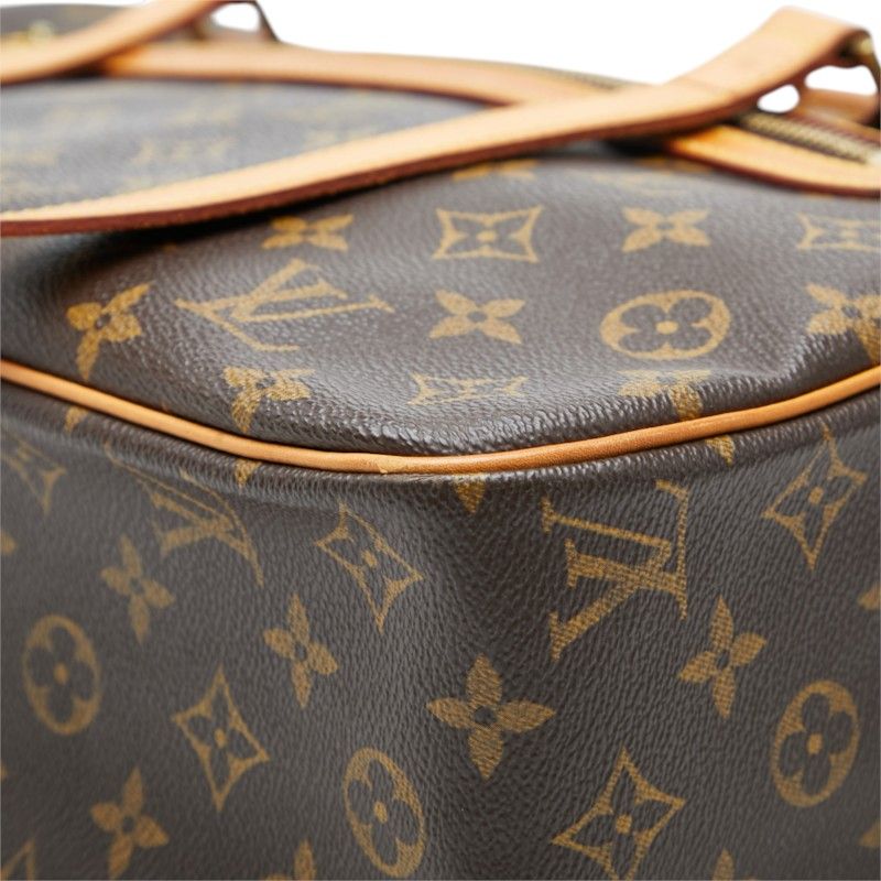 Louis Vuitton Monogram Cite GM Shoulder Bag Brown Leather — view 7