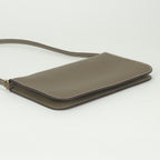 Hermes Zipengo to Go Shoulder Bag Evercolor Etoupe Gray Gold Pouch Clutch — view 6