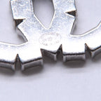 Chanel CC Logo Earrings Stamp Metal Rhinestone Silver — view 8