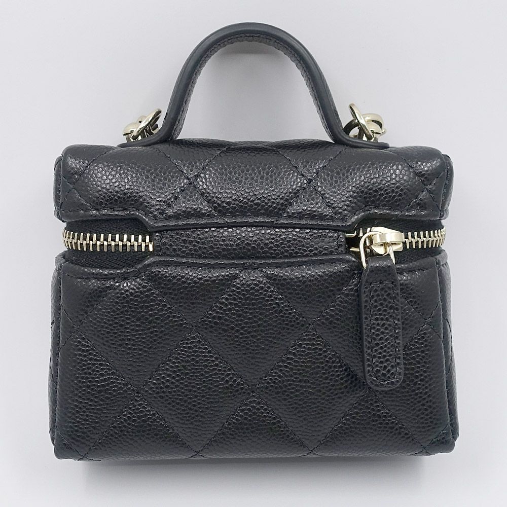 Chanel Bag Charm Classic Mini Quilted Grained Calfskin — view 3
