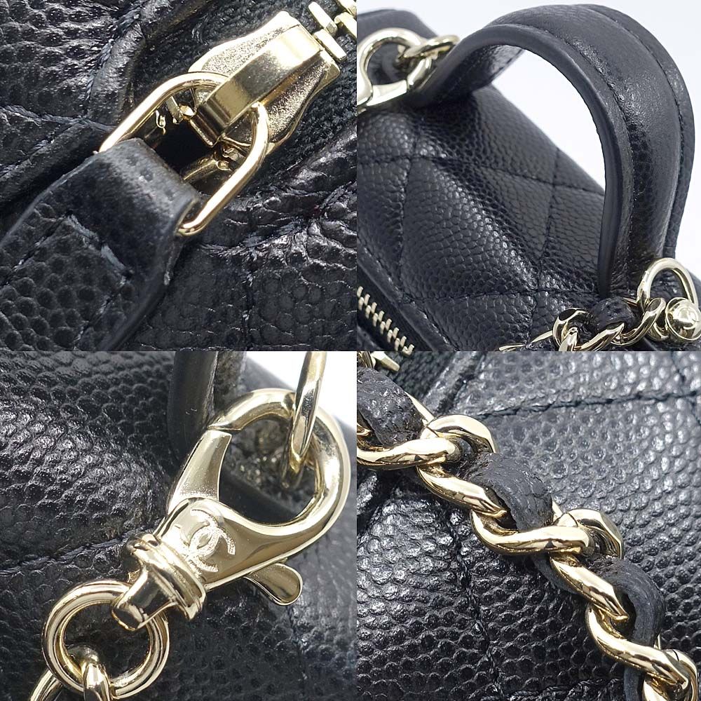 Chanel Bag Charm Classic Mini Quilted Grained Calfskin — view 8