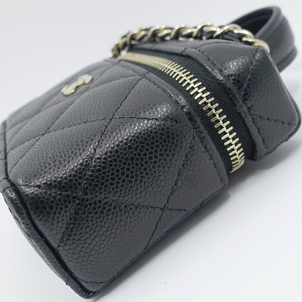 Chanel Bag Charm Classic Mini Quilted Grained Calfskin — view 4