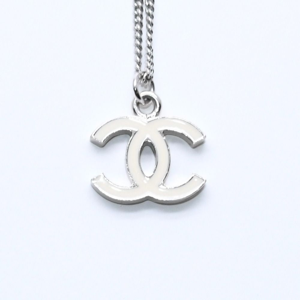 Chanel CC Logo Necklace Stamp Metal Rhinestone 43.0 — view 2