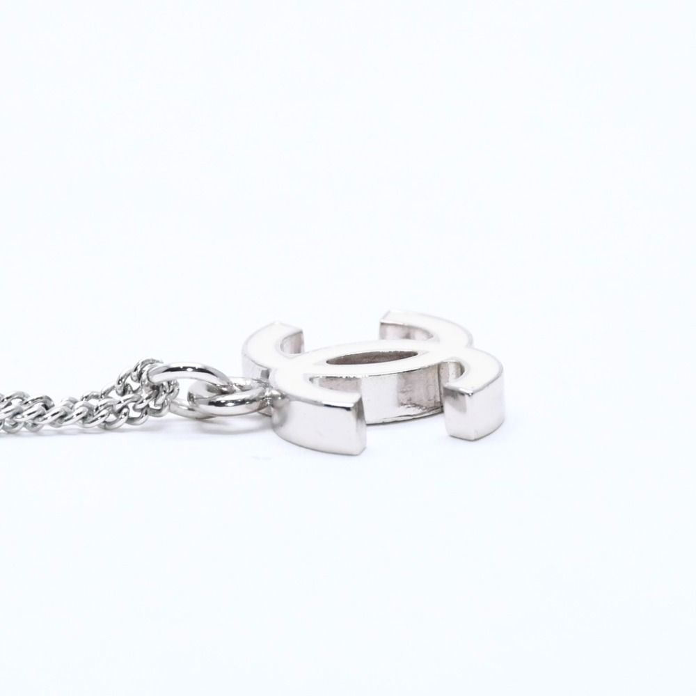 Chanel CC Logo Necklace Stamp Metal Rhinestone 43.0 — view 8