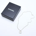 Chanel CC Logo Necklace Stamp Metal Rhinestone 43.0