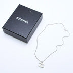 Chanel CC Logo Necklace Stamp Metal Rhinestone 43.0