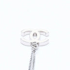Chanel CC Logo Necklace Stamp Metal Rhinestone 43.0 — view 7