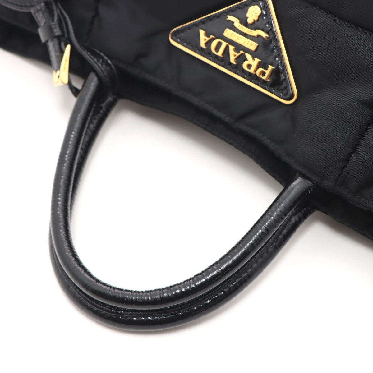 Prada 2-Way Black Nylon Patent Tote Bag — view 4
