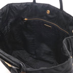 Prada 2-Way Black Nylon Patent Tote Bag — view 7