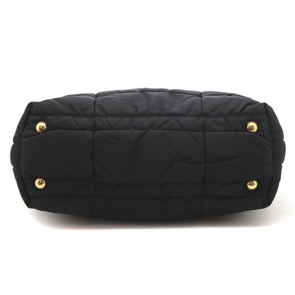 Prada 2-Way Black Nylon Patent Tote Bag — view 3