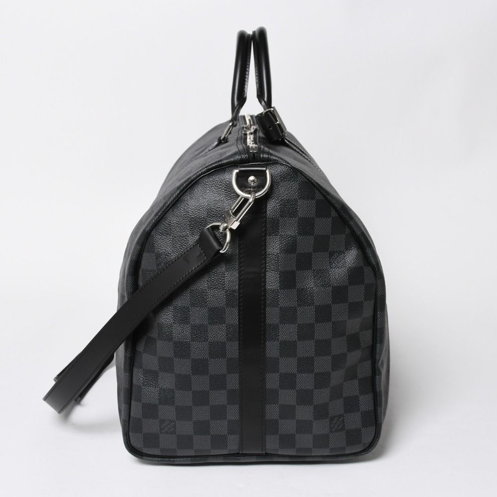 Louis Vuitton Keepall Bandouliere 55 Boston Bag Damier Graphite Black — view 4