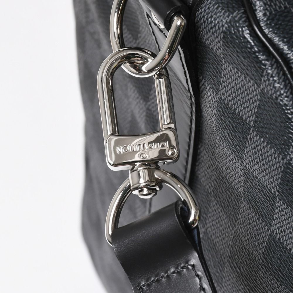 Louis Vuitton Keepall Bandouliere 55 Boston Bag Damier Graphite Black — view 6