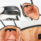 Gucci Tote Bag Satin Leather Black Multicolor — view 5