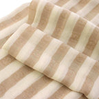 Gucci Shawl GG Pattern Border Cotton Beige Scarf — view 3