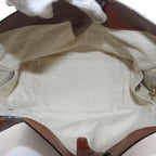 Loewe Hammock Bag 2-Way Hand Shoulder Leather Anagram Logo Solid Brown — view 5