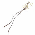 Loewe Anagram Bag Charm Key Holder Leather Brown Gold