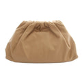 Bottega Veneta the Pouch Clutch Leather Solid Beige