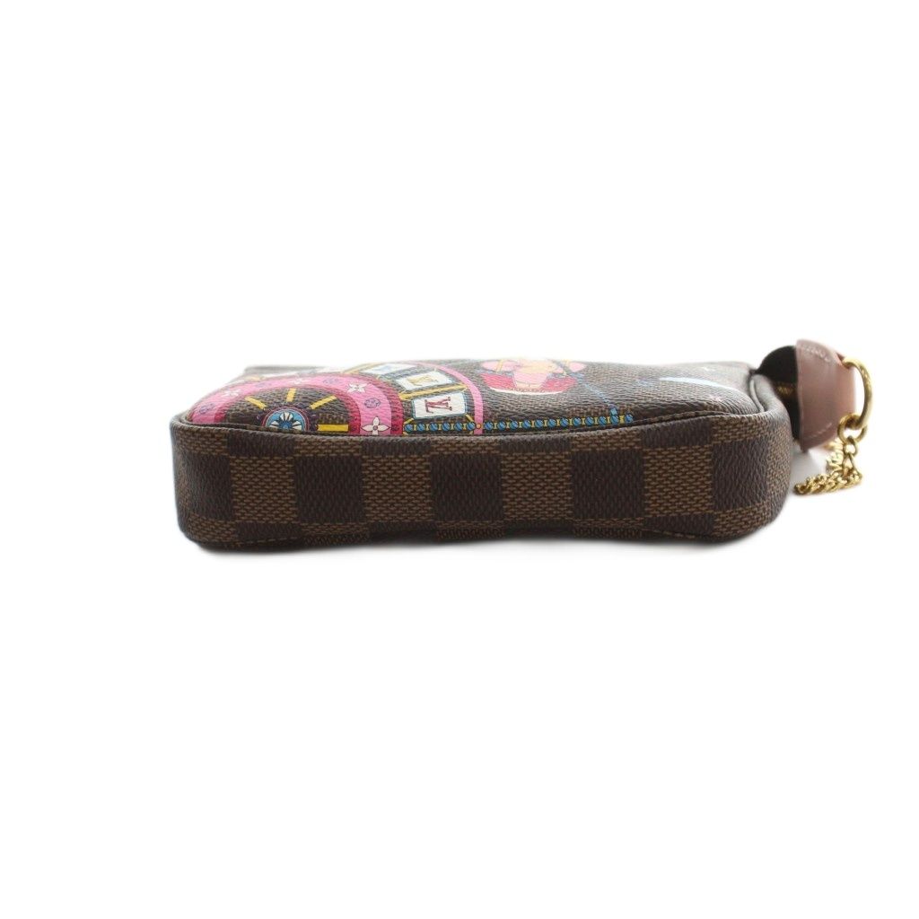 Louis Vuitton Mini Pochette Accessoires Vivienne Damier Pattern Brown — view 4