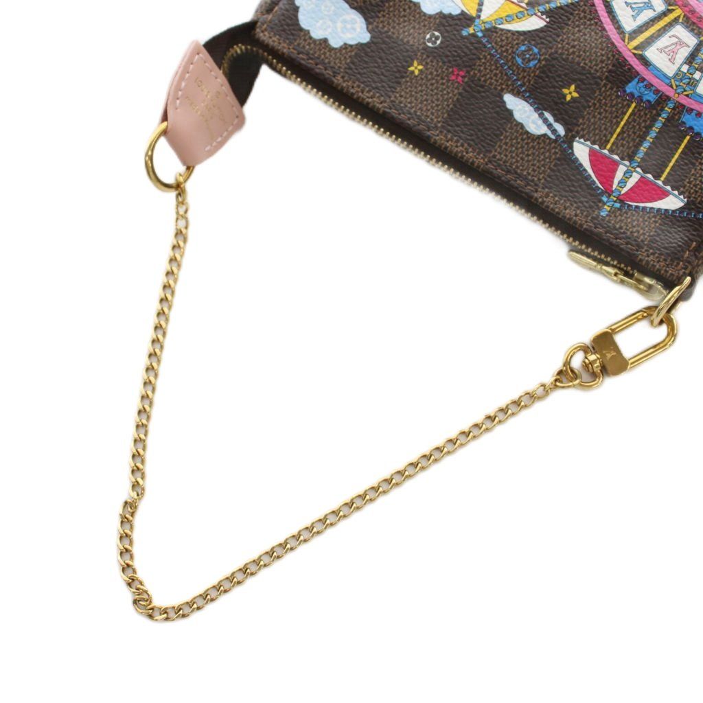 Louis Vuitton Mini Pochette Accessoires Vivienne Damier Pattern Brown — view 5