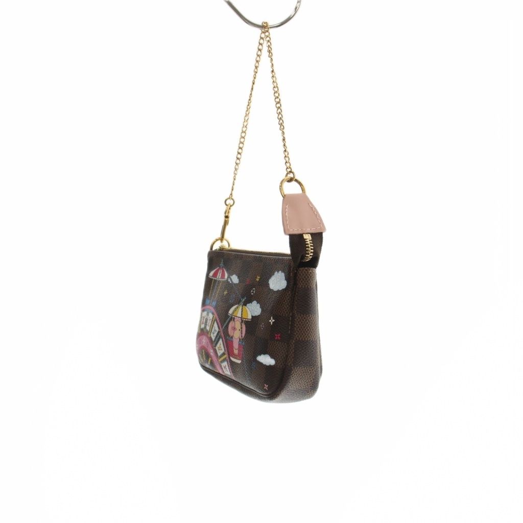 Louis Vuitton Mini Pochette Accessoires Vivienne Damier Pattern Brown — view 3