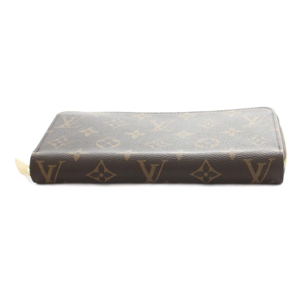 Louis Vuitton Zippy Wallet Zip Around Coin Purse Monogram Pattern Brown — view 4