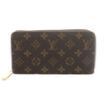 Louis Vuitton Zippy Wallet Zip Around Coin Purse Monogram Pattern Brown