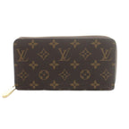 Louis Vuitton Zippy Wallet Zip Around Coin Purse Monogram Pattern Brown