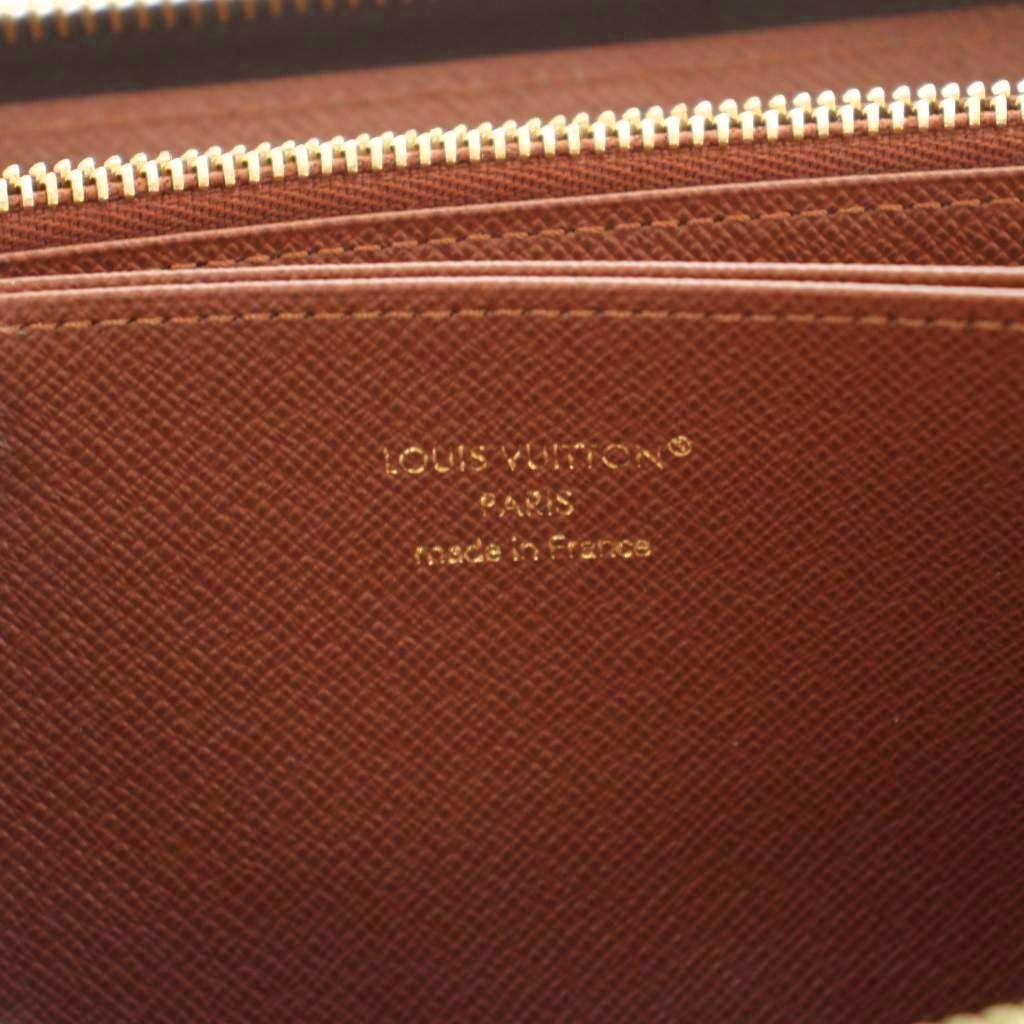 Louis Vuitton Zippy Wallet Zip Around Coin Purse Monogram Pattern Brown — view 8