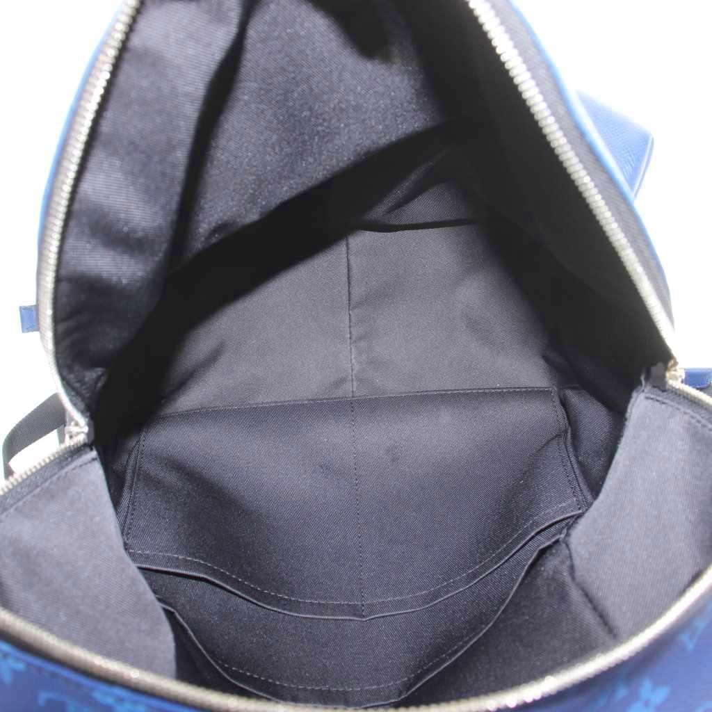 Louis Vuitton Taigarama Discovery Backpack Leather Monogram Canvas Logo Blue — view 5