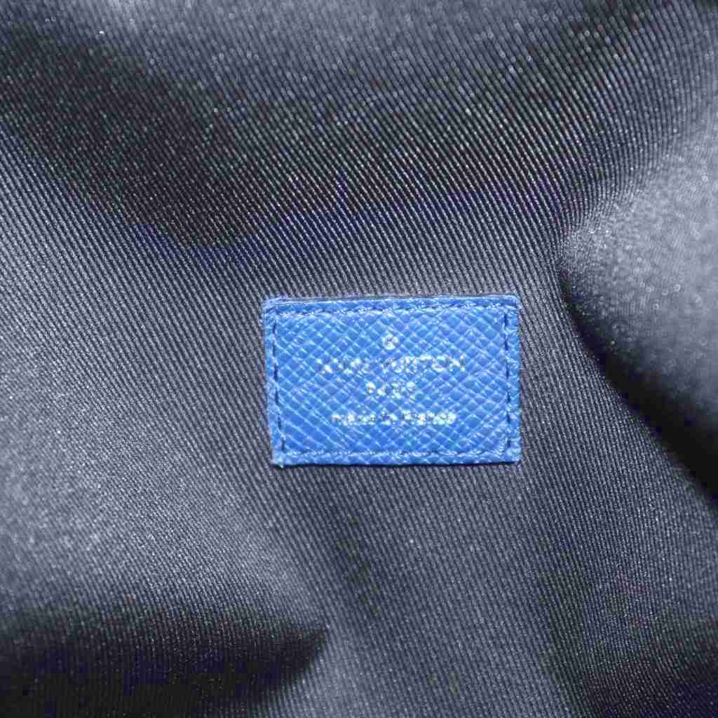 Louis Vuitton Taigarama Discovery Backpack Leather Monogram Canvas Logo Blue — view 4