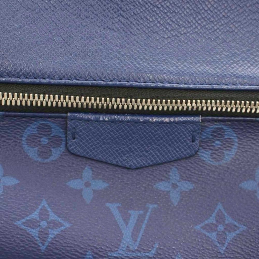 Louis Vuitton Taigarama Discovery Backpack Leather Monogram Canvas Logo Blue — view 8