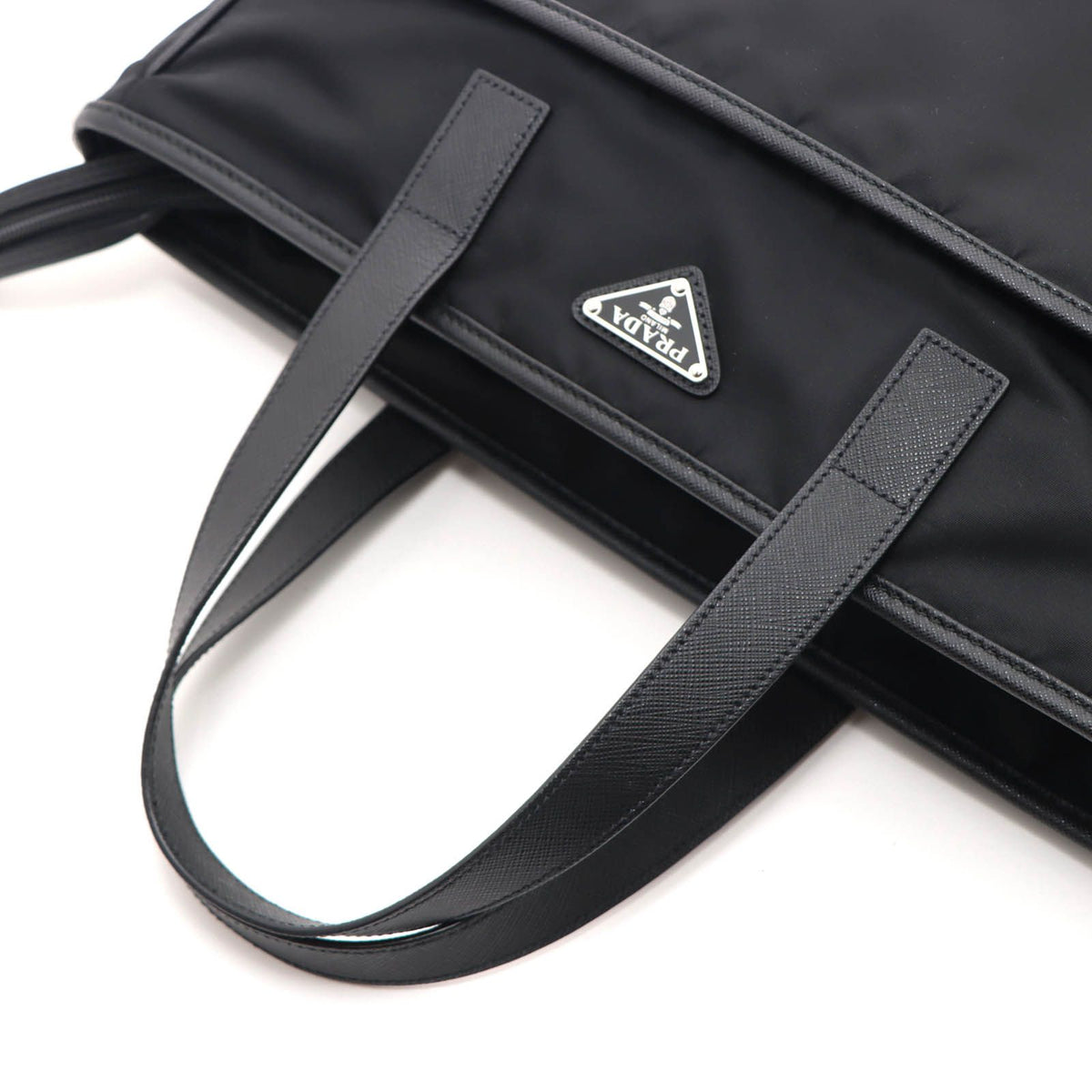 Prada Re-Nylon 2-Way Black Nylon Saffiano Tote Bag — view 4