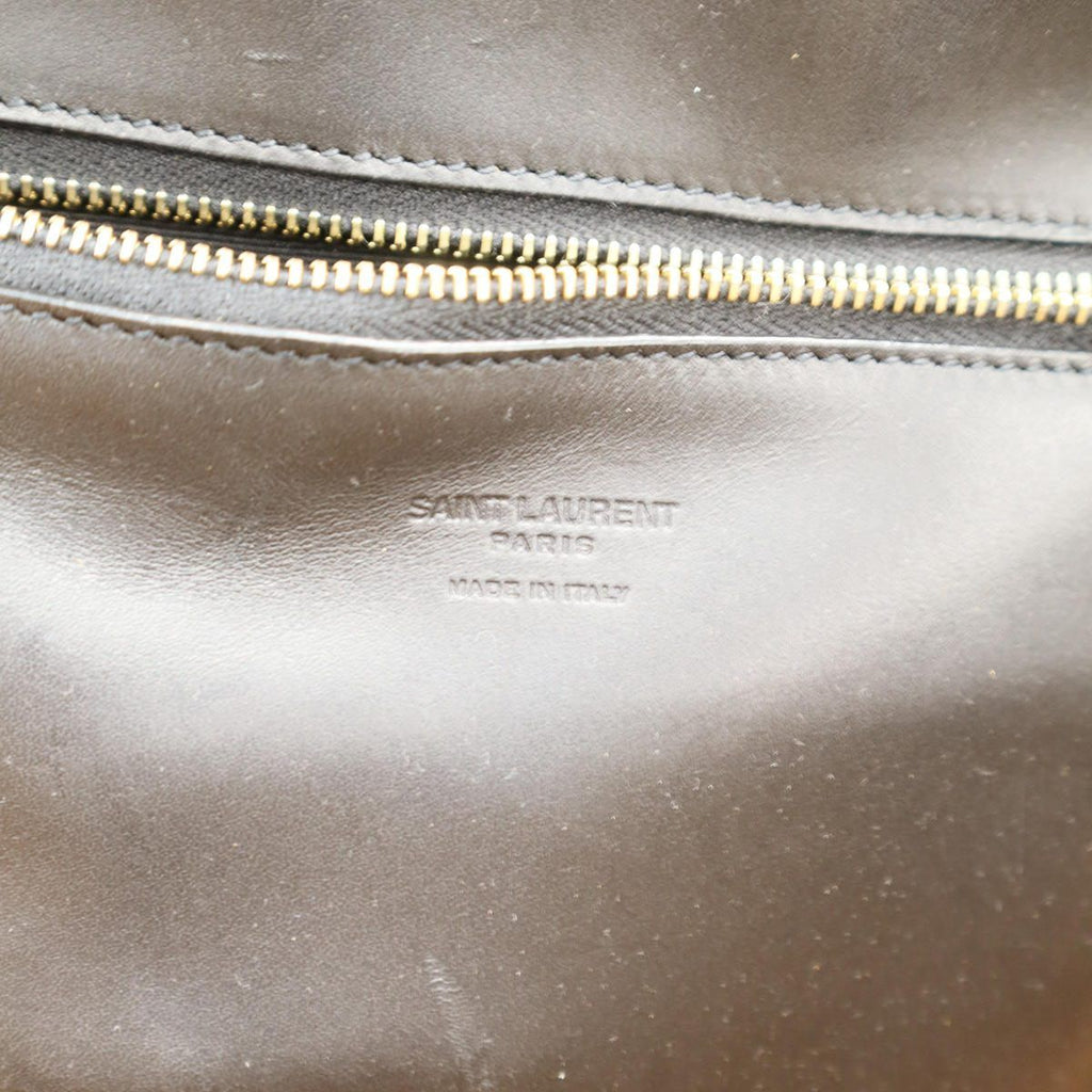 Saint Laurent Paris Panier Medium Basket Tote Bag Beige Black — view 5