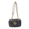 Gucci GG Marmont Small Leather Shoulder Bag Black