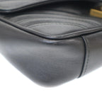 Gucci GG Marmont Small Leather Shoulder Bag Black — view 8