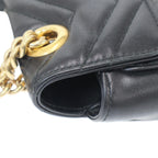 Gucci GG Marmont Small Leather Shoulder Bag Black — view 7