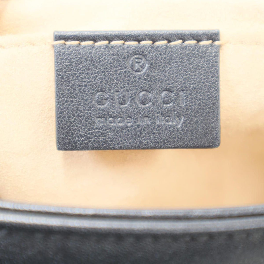 Gucci GG Marmont Small Leather Shoulder Bag Black — view 5