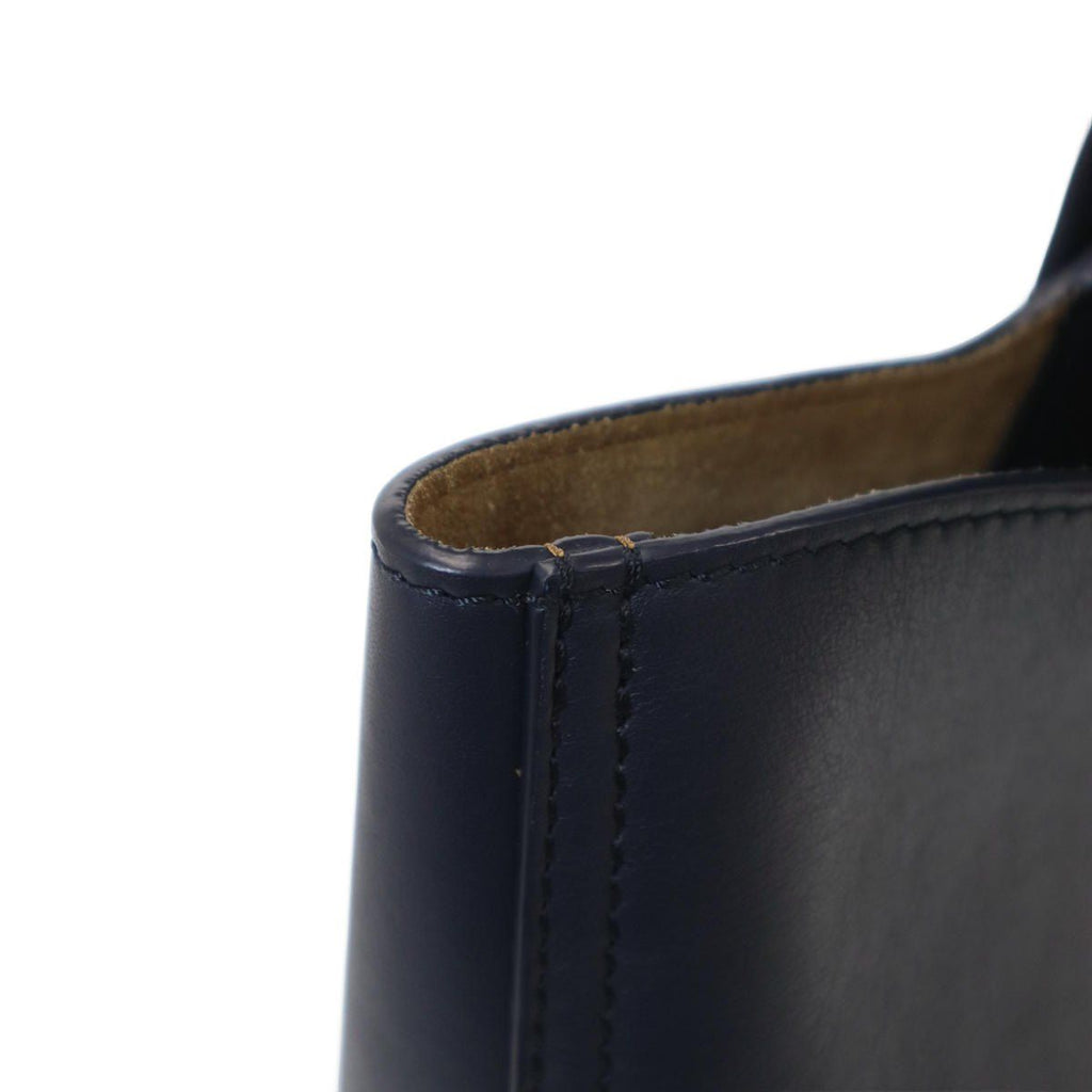 Loewe Pebble Bucket Leather Shoulder Bag Navy — view 7